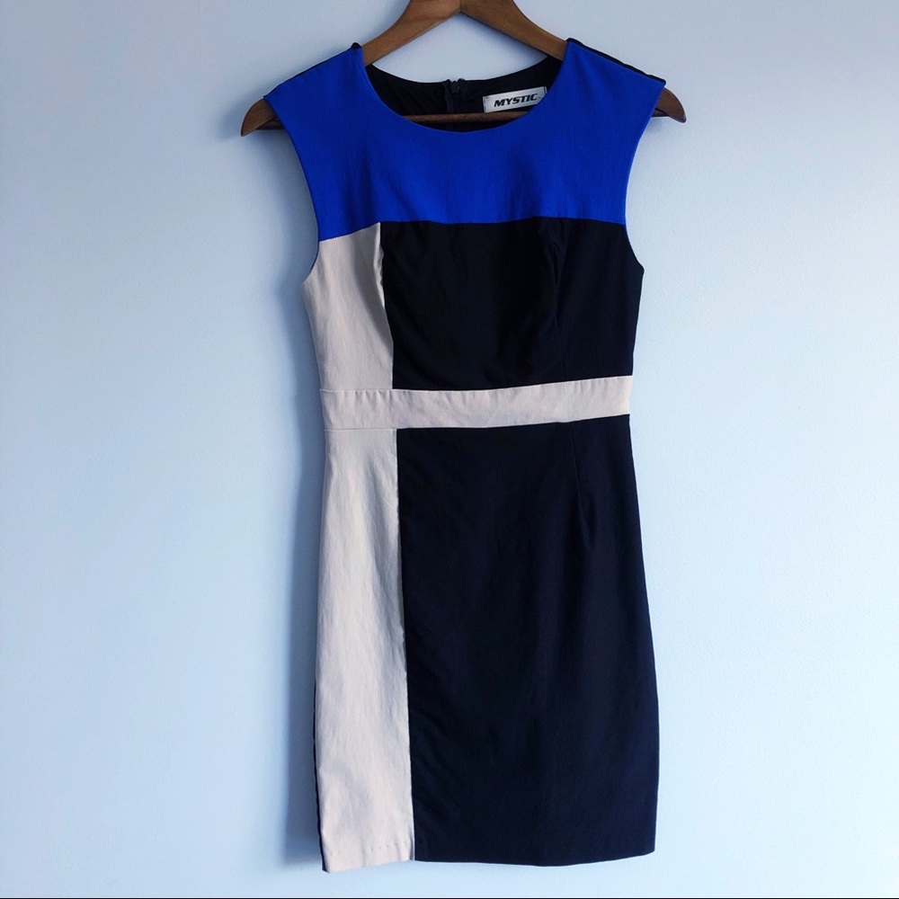 Mystic Color Block Bodycon Mini Dress